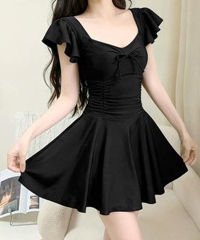 フレアワンピース水着体型カバーレディース 送料無料 即日発送-2