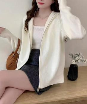 ダブルジップニットカーディガン 羽織 春 送料無料 即日発送-4