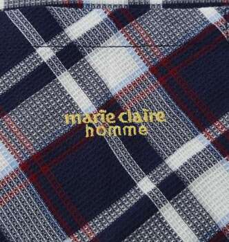 大きいサイズ marie claire homme さらテックワッフルチェック半袖パジャマ 3L 4L 5L 6L 8L ネイビー ラッピング可 送料無料 即日発送-3