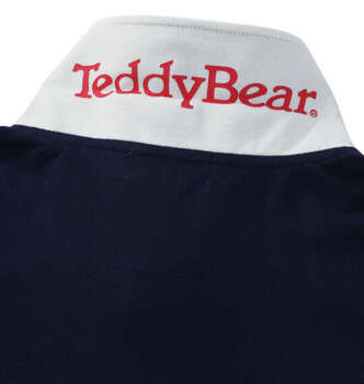 大きいサイズ Teddy Bear 鹿の子刺繍＆プリント半袖ポロシャツ 3L 4L 5L 6L 8L ネイビー ラッピング可 送料無料 即日発送-3