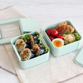 イージーケアランチボックススクエア２段 MT 2個セット 送料無料 即日発送-1