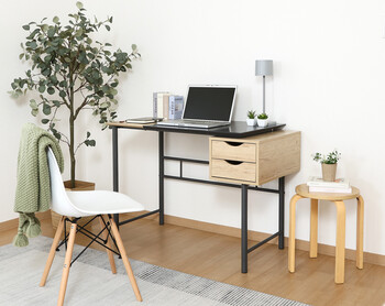 引き出し付きシンプルデスク ユノ 送料無料-9