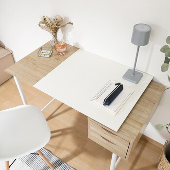 引き出し付きシンプルデスク ユノ 送料無料-12