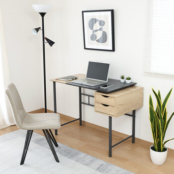 引き出し付きシンプルデスク ユノ 送料無料-5