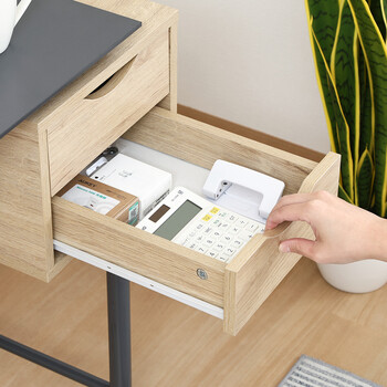 引き出し付きシンプルデスク ユノ 送料無料-7