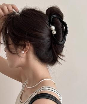 バンスクリップ パールヘアクリップ 新作 送料無料 即日発送-2