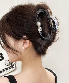 バンスクリップ パールヘアクリップ 新作 送料無料 即日発送-4