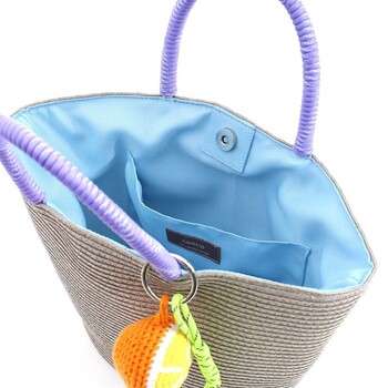 フルーツチャーム付シンプル カゴバッグ　2026新作 COOCO 送料無料 即日発送-7