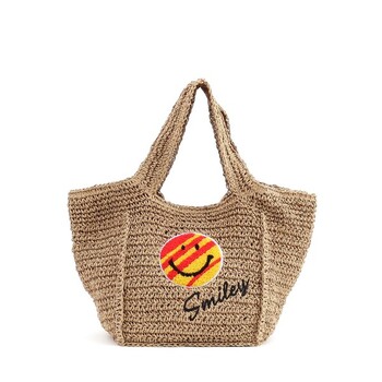 サガラ刺繍ペーパー サマーバッグ カゴバッグ トートバッグ 2026新作 SMILEY 送料無料-11
