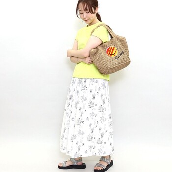 サガラ刺繍ペーパー サマーバッグ カゴバッグ トートバッグ 2026新作 SMILEY 送料無料-28