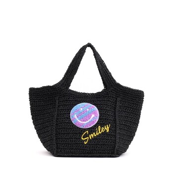 サガラ刺繍ペーパー サマーバッグ カゴバッグ トートバッグ 2026新作 SMILEY 送料無料-6
