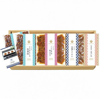 三河の佃煮＆永谷園松茸風味お吸い物セット　こくまるあさり（40ｇ）×1、ささめまぐろ生姜炊（40ｇ）×2、等 メッセージカード付 送料無料-4
