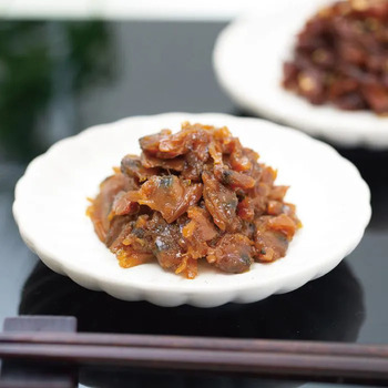 三河の佃煮＆永谷園松茸風味お吸い物セット　こくまるあさり（40ｇ）×1、ささめまぐろ生姜炊（40ｇ）×1、お吸い物（2.3g×2）×1 メッセージカード付 送料無料-3