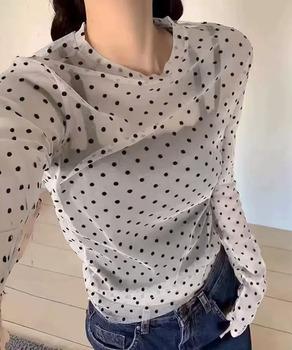 ドット柄シアートップス チュールインナー 送料無料 即日発送-7