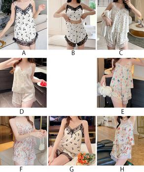 キャミソールパジャマ上下セットレディース 送料無料 即日発送-1