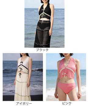 ホルターネックビキニ3点セット大人可愛い 送料無料 即日発送-1