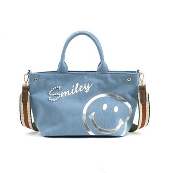 キャンバス 2WAY トートバッグ 2026新作 COOCO SMILEY 送料無料-1