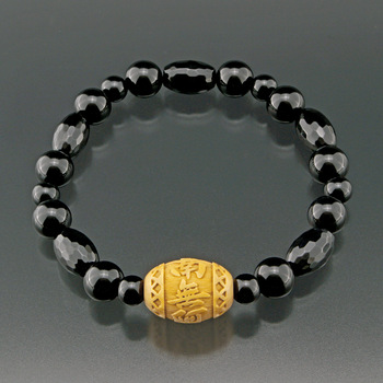 南無阿弥陀仏オニキスブレス ジュエリー品質保証書付き 送料無料-3