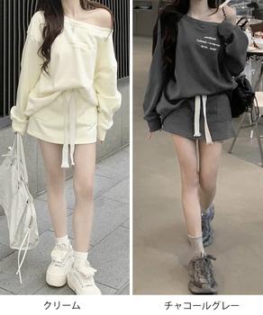 英字ロゴスウェットセットアップ大人可愛い 送料無料 即日発送-1