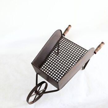 手押し車型フラワーカート 花台 送料無料-2