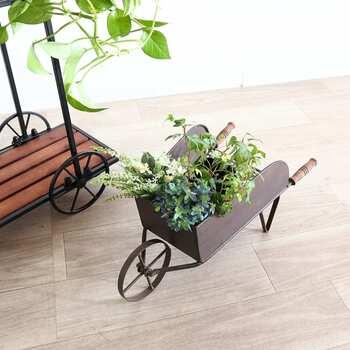 手押し車型フラワーカート 花台 送料無料-7