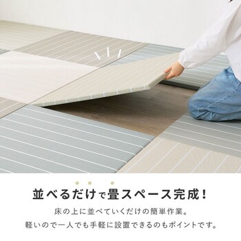 水拭きできる い草風 置き畳 6枚組 フローリングに置く畳 縁なし 滑止め コトリナ 82cm 送料無料-3