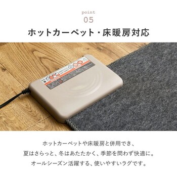 ラグ 洗濯機で洗える ボンディングラグ 約185×185cm インド綿100% 滑り止め付き キラナ 送料無料-7