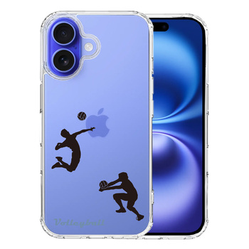 iPhone16 ケース クリア バレーボール スマホケース 側面ソフト 背面ハード ハイブリッド  送料無料-0