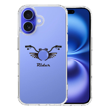 iPhone16 ケース クリア ライダー モーターサイクル スマホケース 側面ソフト 背面ハード ハイブリッド  送料無料-0