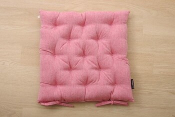クッション シート 椅子用 綿100％ 無地 シンプル ルージュ 送料無料-7