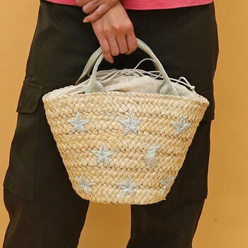 星柄刺繍 メイズ カゴバッグ　2026新作 COOCO 送料無料 即日発送-20