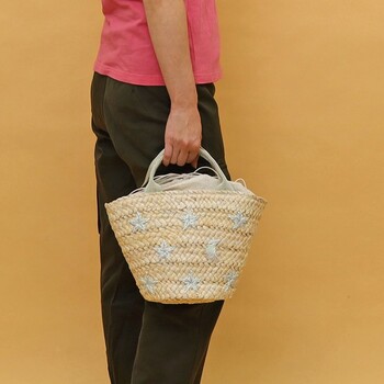 星柄刺繍 メイズ カゴバッグ　2026新作 COOCO 送料無料 即日発送-22