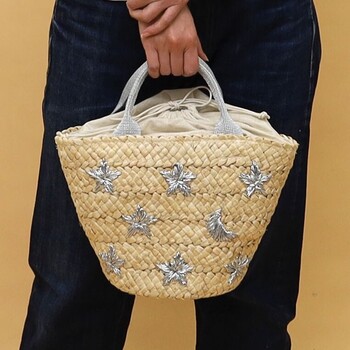 星柄刺繍 メイズ カゴバッグ　2026新作 COOCO 送料無料 即日発送-23