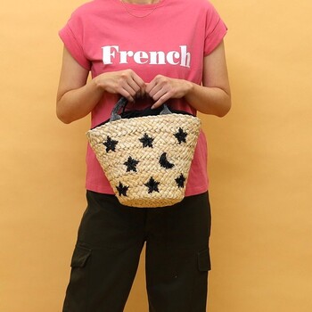 星柄刺繍 メイズ カゴバッグ　2026新作 COOCO 送料無料 即日発送-25