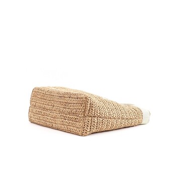 ﾒラメテープx星柄刺繍ペーパーカゴバッグ A4収納可能　2026新作 COOCO 送料無料 即日発送-10