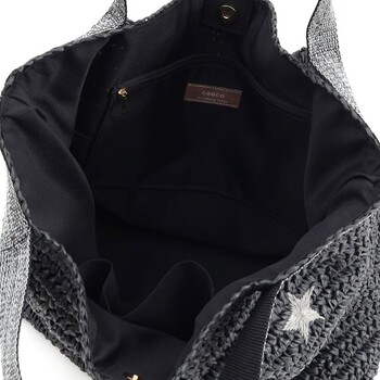 ﾒラメテープx星柄刺繍ペーパーカゴバッグ A4収納可能　2026新作 COOCO 送料無料 即日発送-12