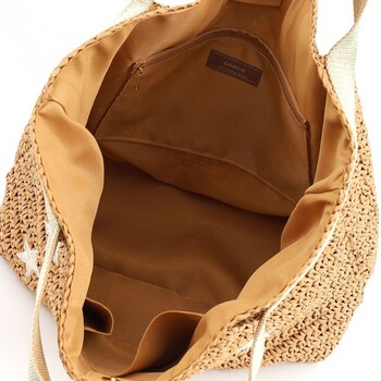 ﾒラメテープx星柄刺繍ペーパーカゴバッグ A4収納可能　2026新作 COOCO 送料無料 即日発送-13