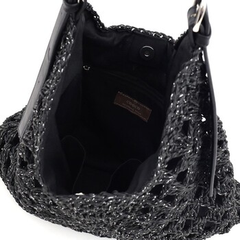 ラメフィルム編込透かし柄ショルダーカゴバッグ 2026新作 COOCO 送料無料 即日発送-9