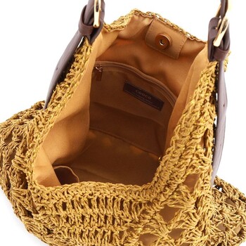 ラメフィルム編込透かし柄ショルダーカゴバッグ 2026新作 COOCO 送料無料 即日発送-10