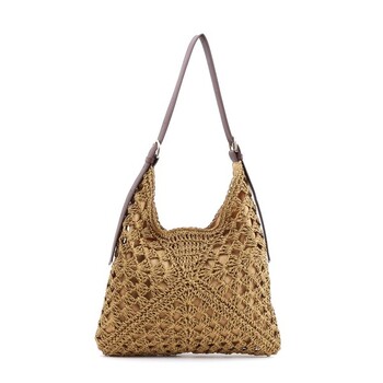 ラメフィルム編込透かし柄ショルダーカゴバッグ 2026新作 COOCO 送料無料 即日発送-1