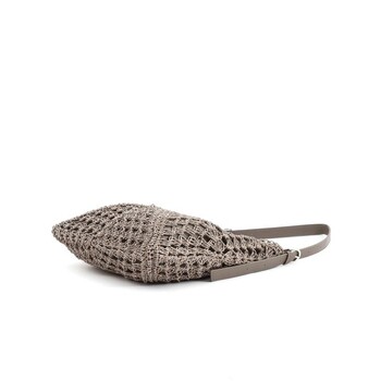 ラメフィルム編込透かし柄ショルダーカゴバッグ 2026新作 COOCO 送料無料 即日発送-8