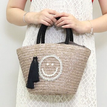 ール刺繍ビーズハンドル かごバッグ　2026新作 COOCO SMILEY パ 送料無料 即日発送-18