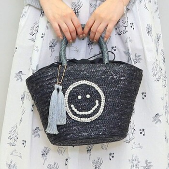 ール刺繍ビーズハンドル かごバッグ　2026新作 COOCO SMILEY パ 送料無料 即日発送-19