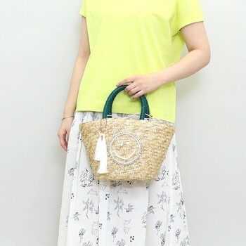 ール刺繍ビーズハンドル かごバッグ　2026新作 COOCO SMILEY パ 送料無料 即日発送-20