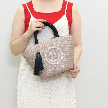 ール刺繍ビーズハンドル かごバッグ　2026新作 COOCO SMILEY パ 送料無料 即日発送-21