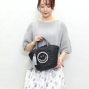 ール刺繍ビーズハンドル かごバッグ　2026新作 COOCO SMILEY パ 送料無料 即日発送-22