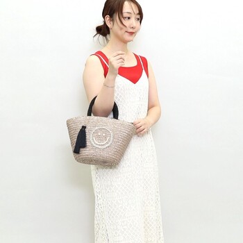 ール刺繍ビーズハンドル かごバッグ　2026新作 COOCO SMILEY パ 送料無料 即日発送-23