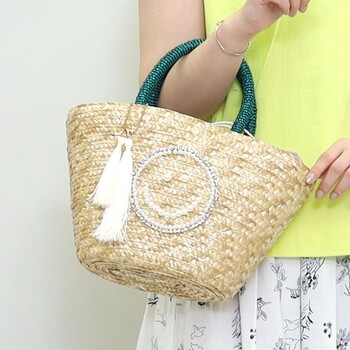 ール刺繍ビーズハンドル かごバッグ　2026新作 COOCO SMILEY パ 送料無料 即日発送-26