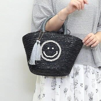 ール刺繍ビーズハンドル かごバッグ　2026新作 COOCO SMILEY パ 送料無料 即日発送-27