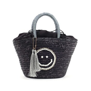 ール刺繍ビーズハンドル かごバッグ　2026新作 COOCO SMILEY パ 送料無料 即日発送-2
